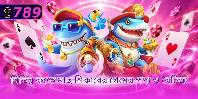 বিভিন্ন কক্ষে মাছ শিকারের গেমের পণ্য ও বৈচিত্র্য