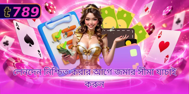 লেনদেন নিশ্চিত করার আগে জমার সীমা যাচাই করুন